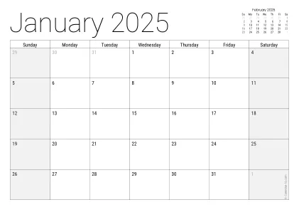 Preview of the printable August 2025 calendar